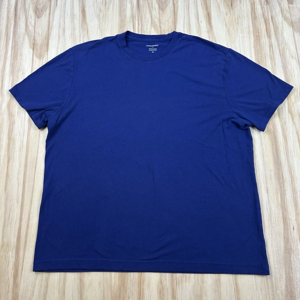 Banana Republic Men's XL Royal Blue Premium Wash Short Sleeve T Shirt